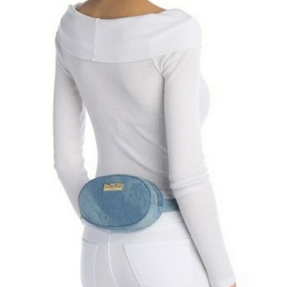 PEACE LOVE WORLD Denim Oval Belt Bag - Picture 8 of 9